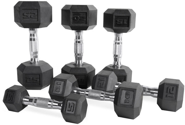 CAP Barbell Rubber Hex Dumbbells