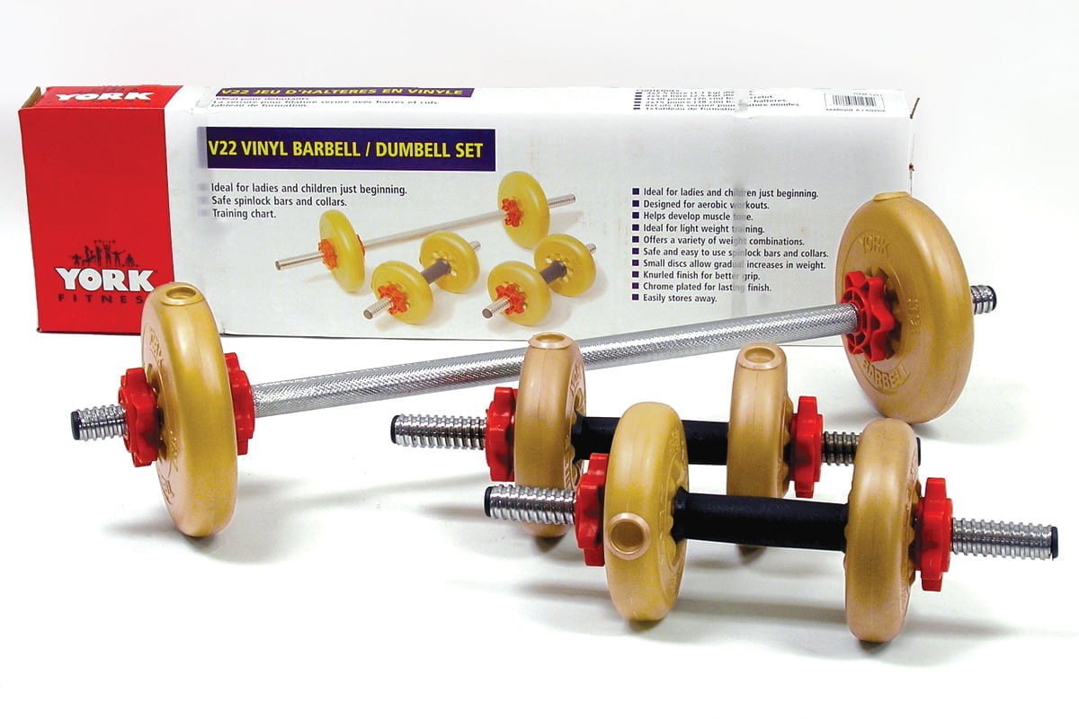 V22 Vinyl Barbell/Dumbbell Set | Gym Equipment | York Barbell