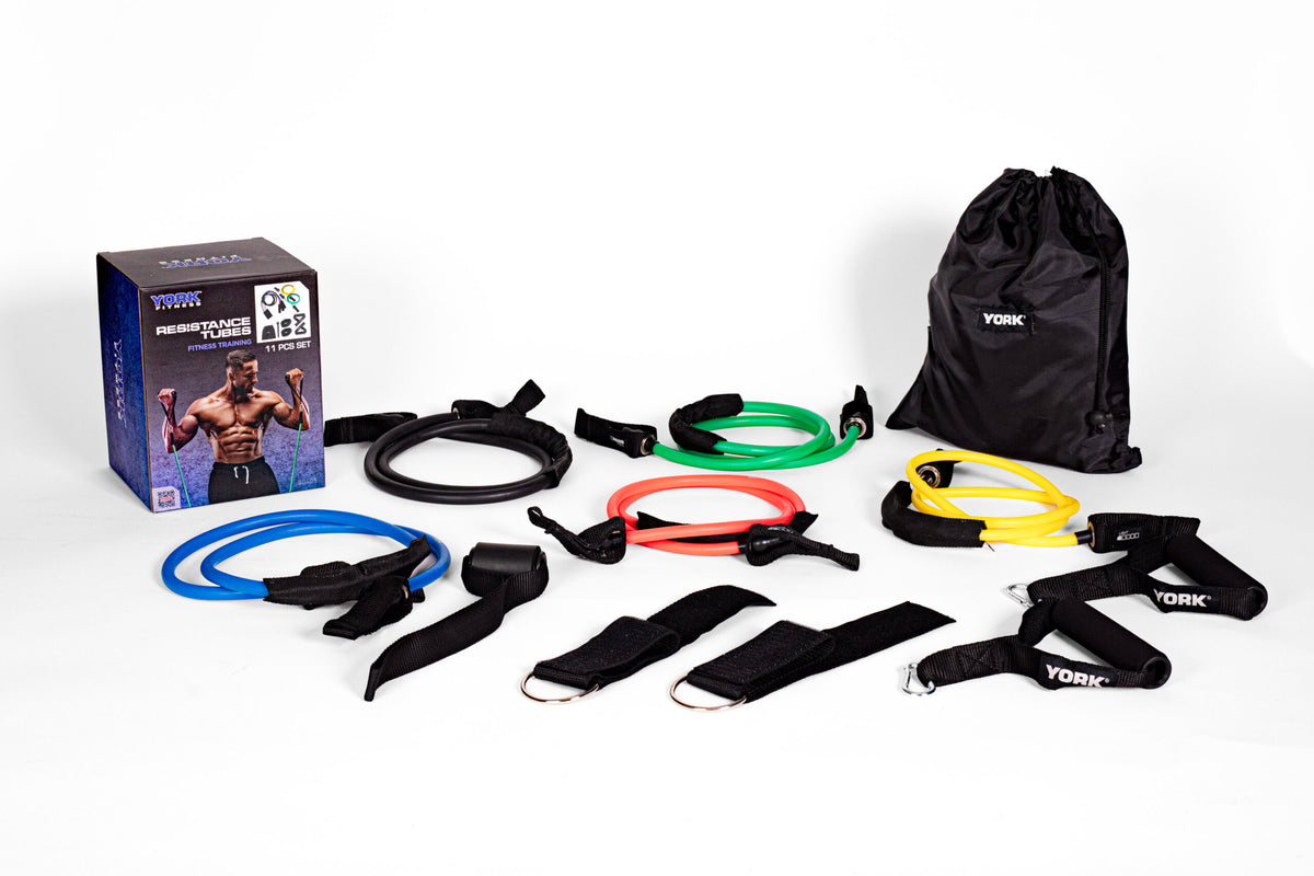 York Barbell 11pc Resistance Tube Set