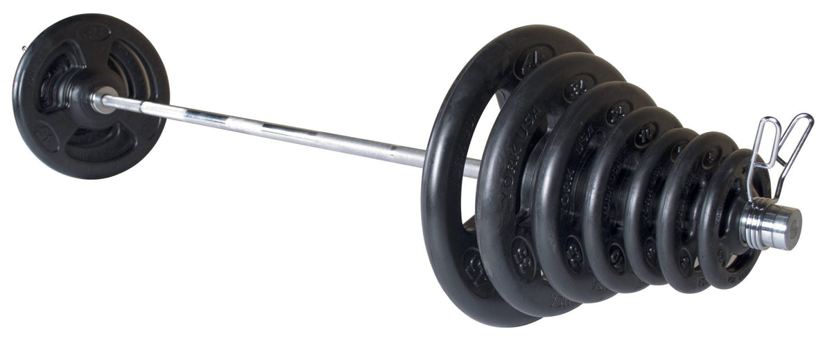 Iso-Grip Rubber-Encased Olympin Plate Set - York Barbell