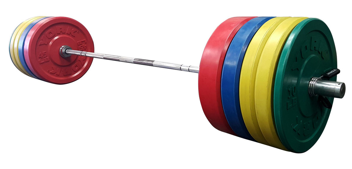 York Barbell Color Rubber Training Bumper Plate Set