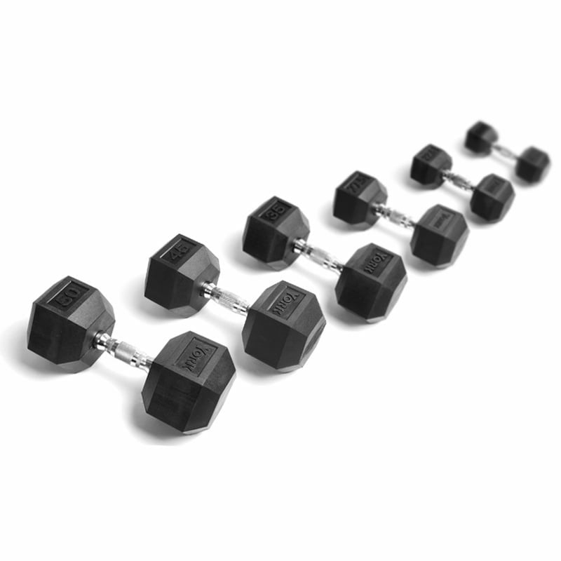 Rubber Hex Dumbbell Set | Dumbbells & Dumbbell Sets