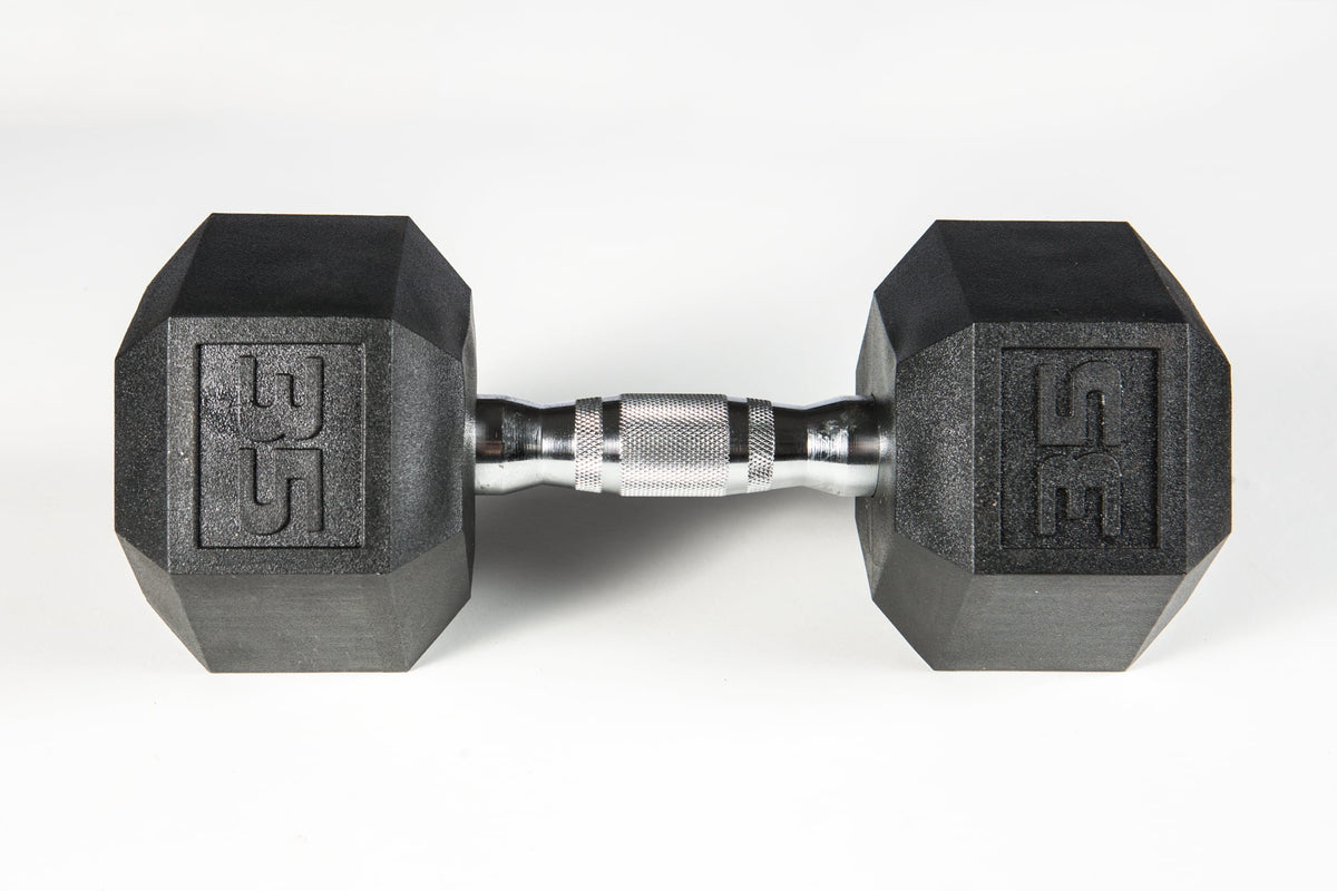 York Barbell PVC Hex Dumbbell – Chrome Ergo Handle