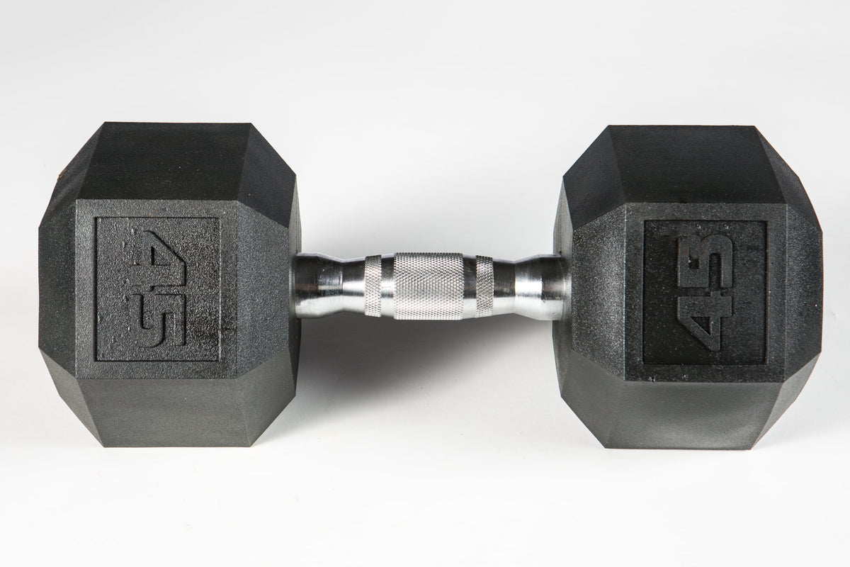 York Barbell PVC Hex Dumbbell – Chrome Ergo Handle
