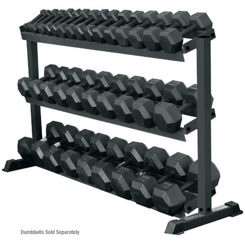 York Barbell 3-Tier Pro-Hex Dumbbell Rack