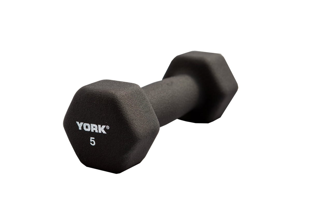 YORK&#39;s 5 lb Black Neoprene Dumbbell