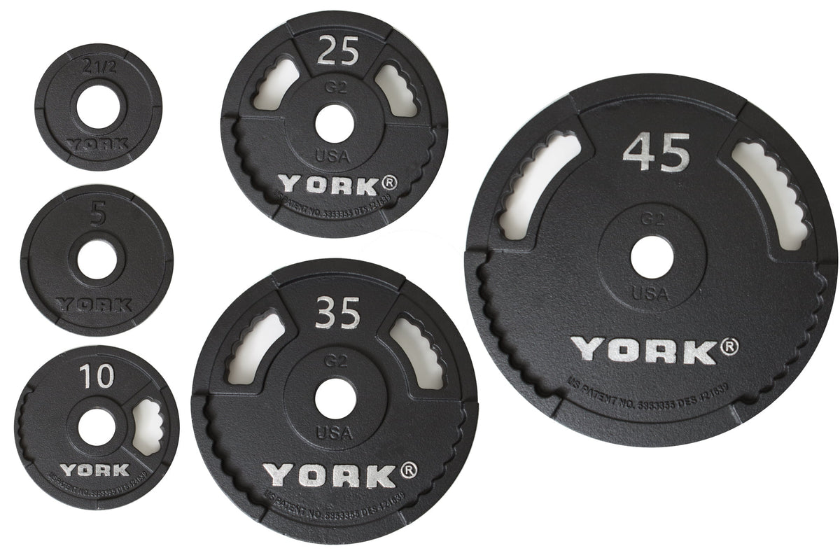 York Barbell 2″ G-2 Cast Iron Olympic Weight Plate