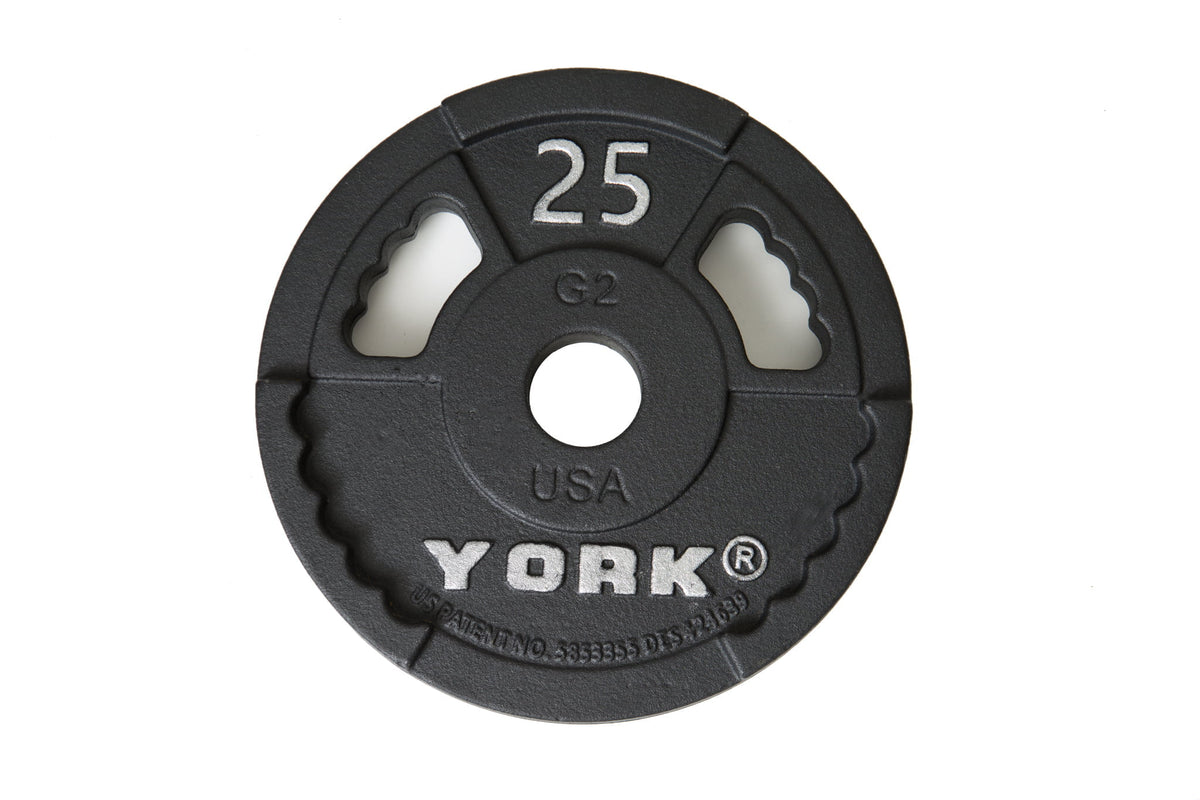 York Barbell 2″ G-2 Cast Iron Olympic Weight Plate