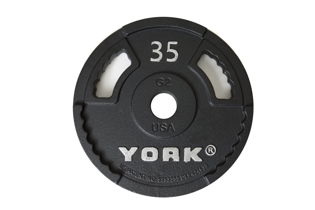 York Barbell 2″ G-2 Cast Iron Olympic Weight Plate
