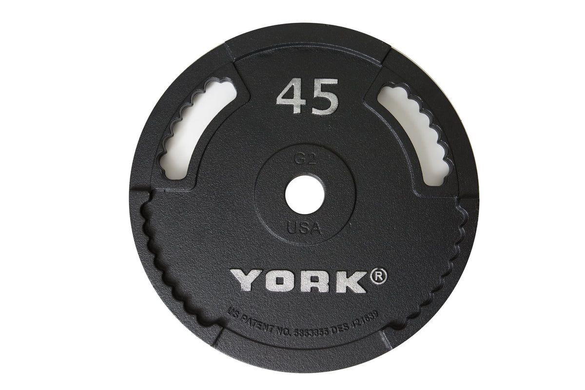 York Barbell 2″ G-2 Cast Iron Olympic Weight Plate
