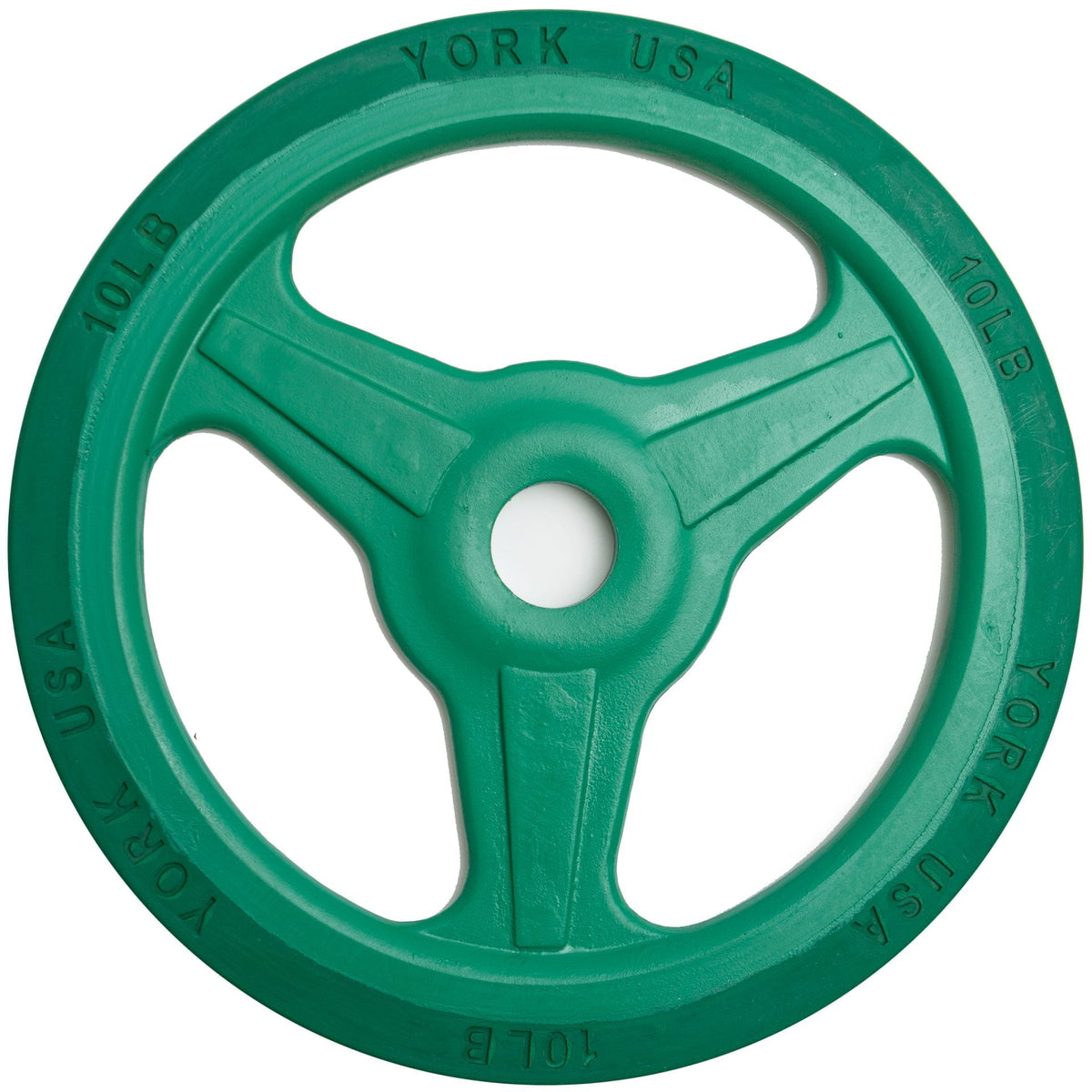York Barbell Bumper Grip Plate (Colour)