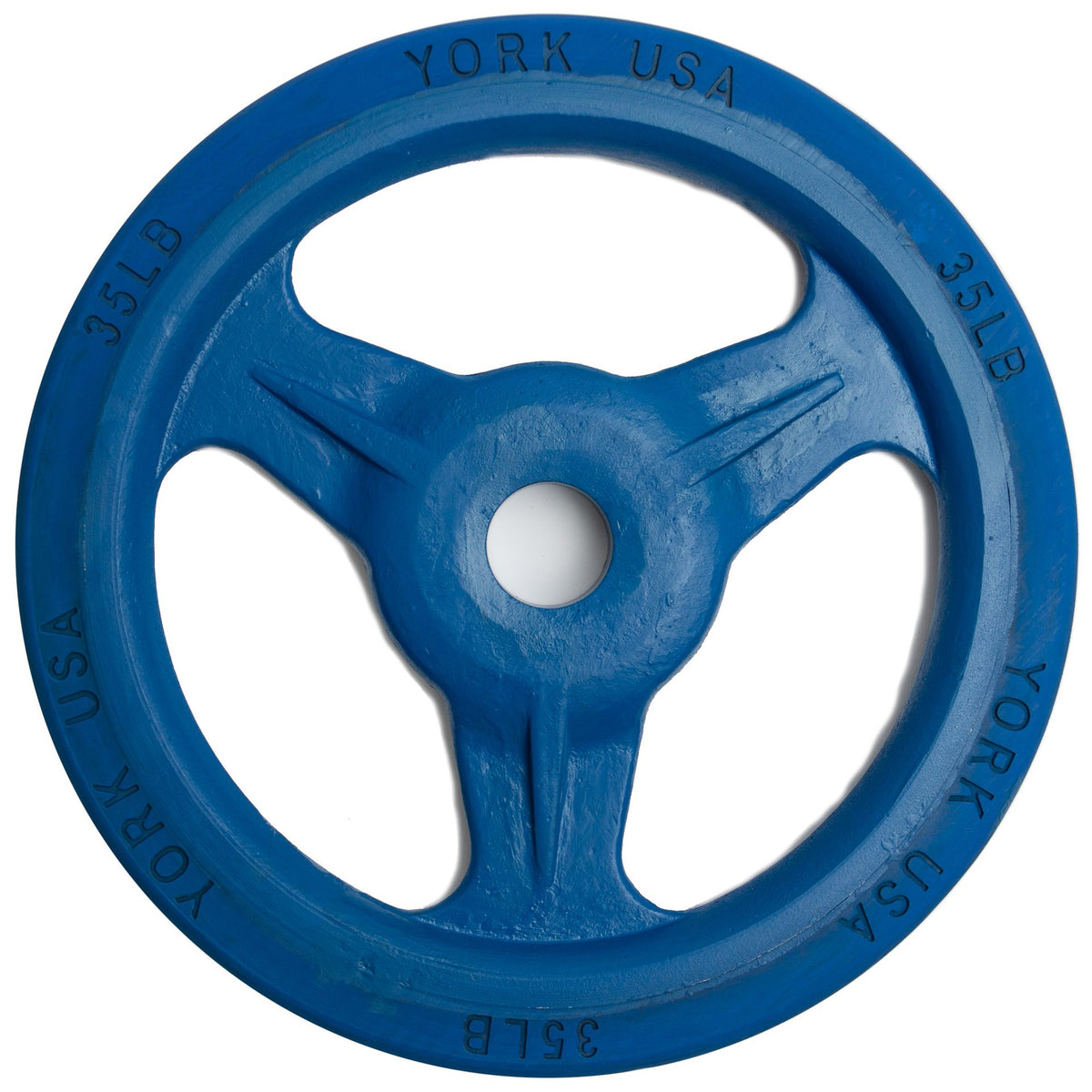 York Barbell Bumper Grip Plate (Colour)
