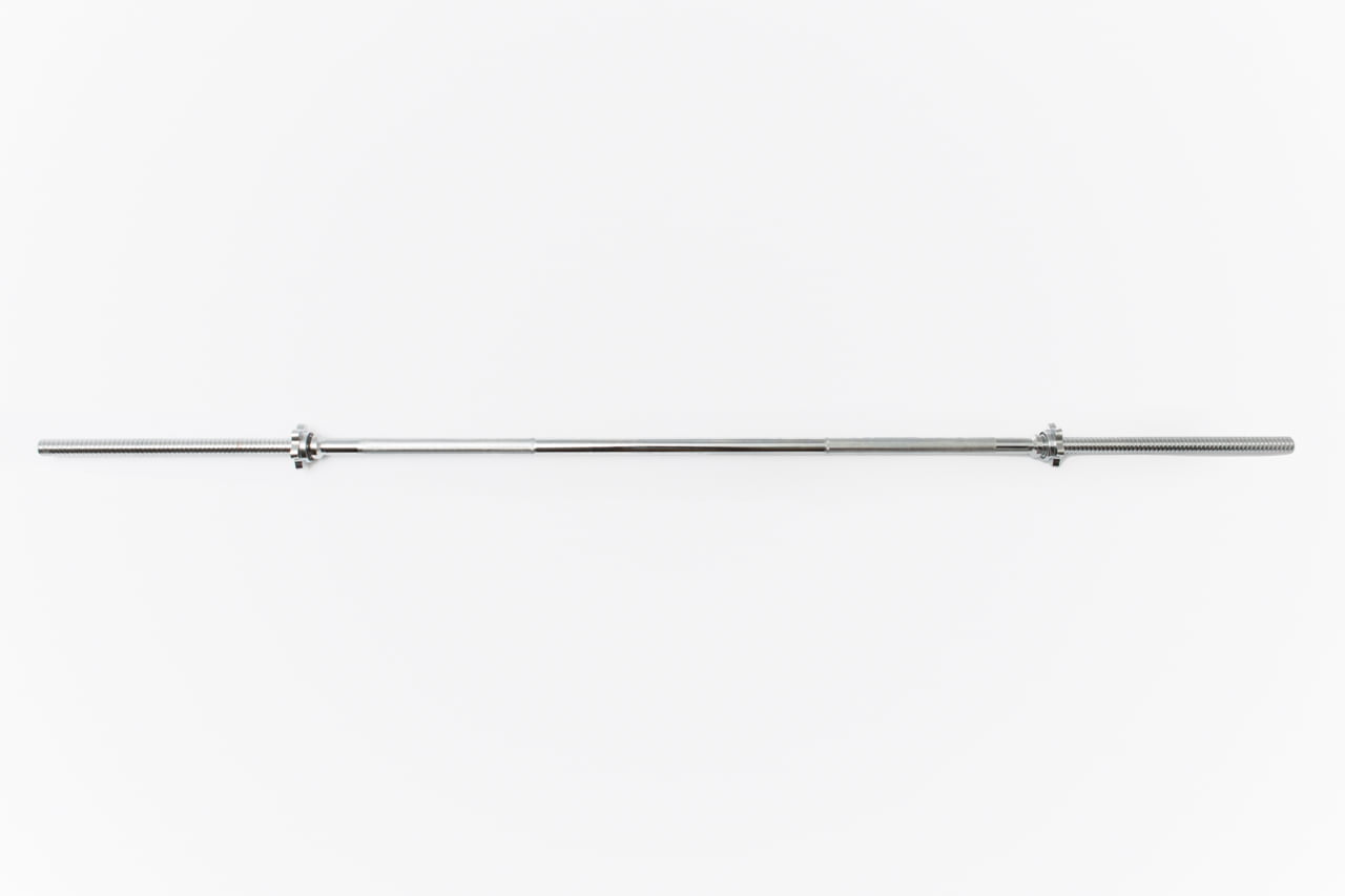 York Barbell Chrome Spin-Lock Weight Bar with Collars