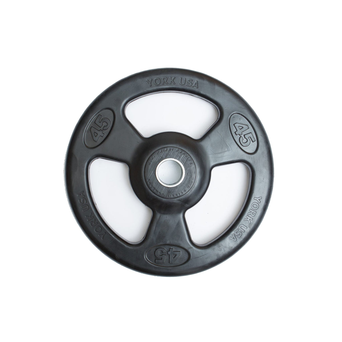 York Barbell 2″ Iso-Grip Rubber Encased Steel Olympic Plate