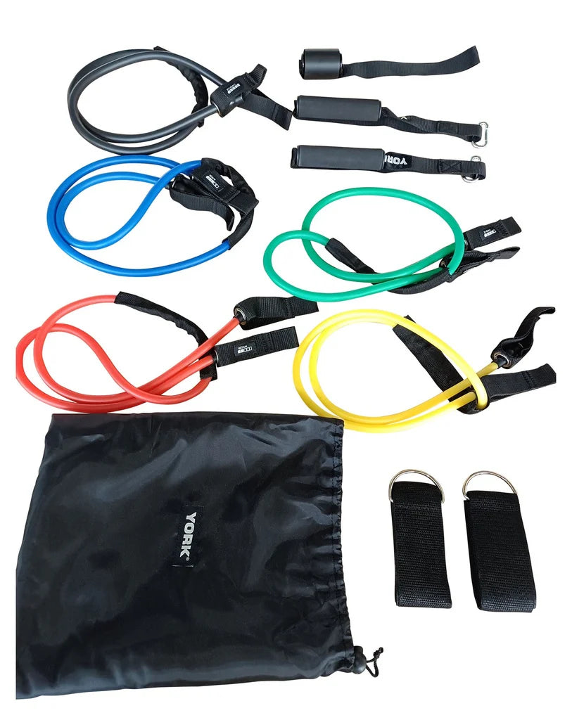York Barbell 11pc Resistance Tube Set