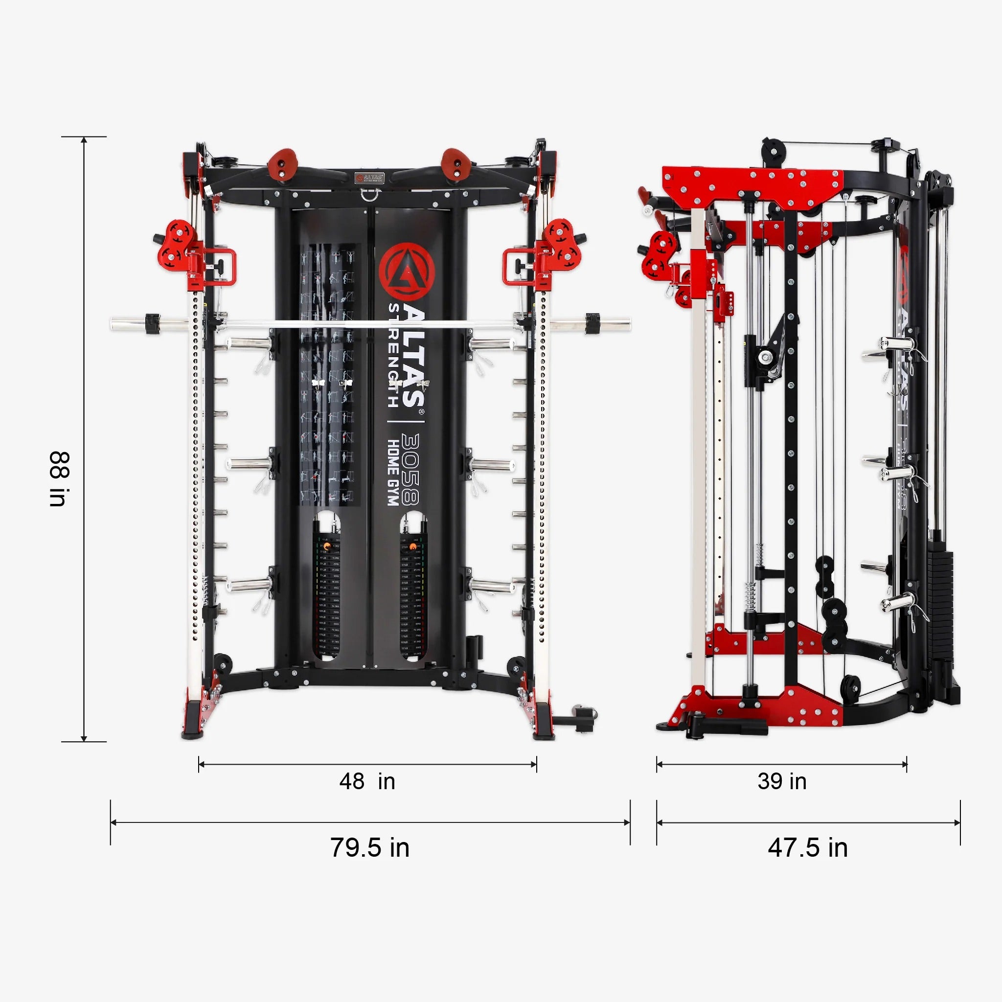 Altas Strength AL-3058G All-in-One Smith Trainer Machine | MAGMA