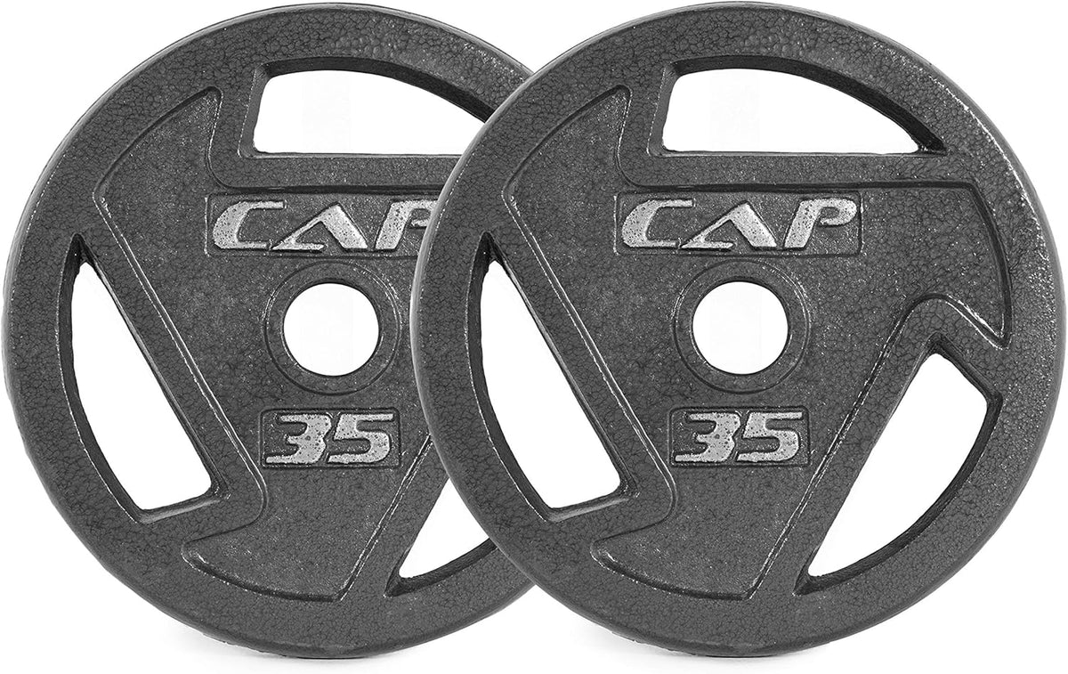 CAP Barbell Cast Iron 2-inch Olympic Grip Plates