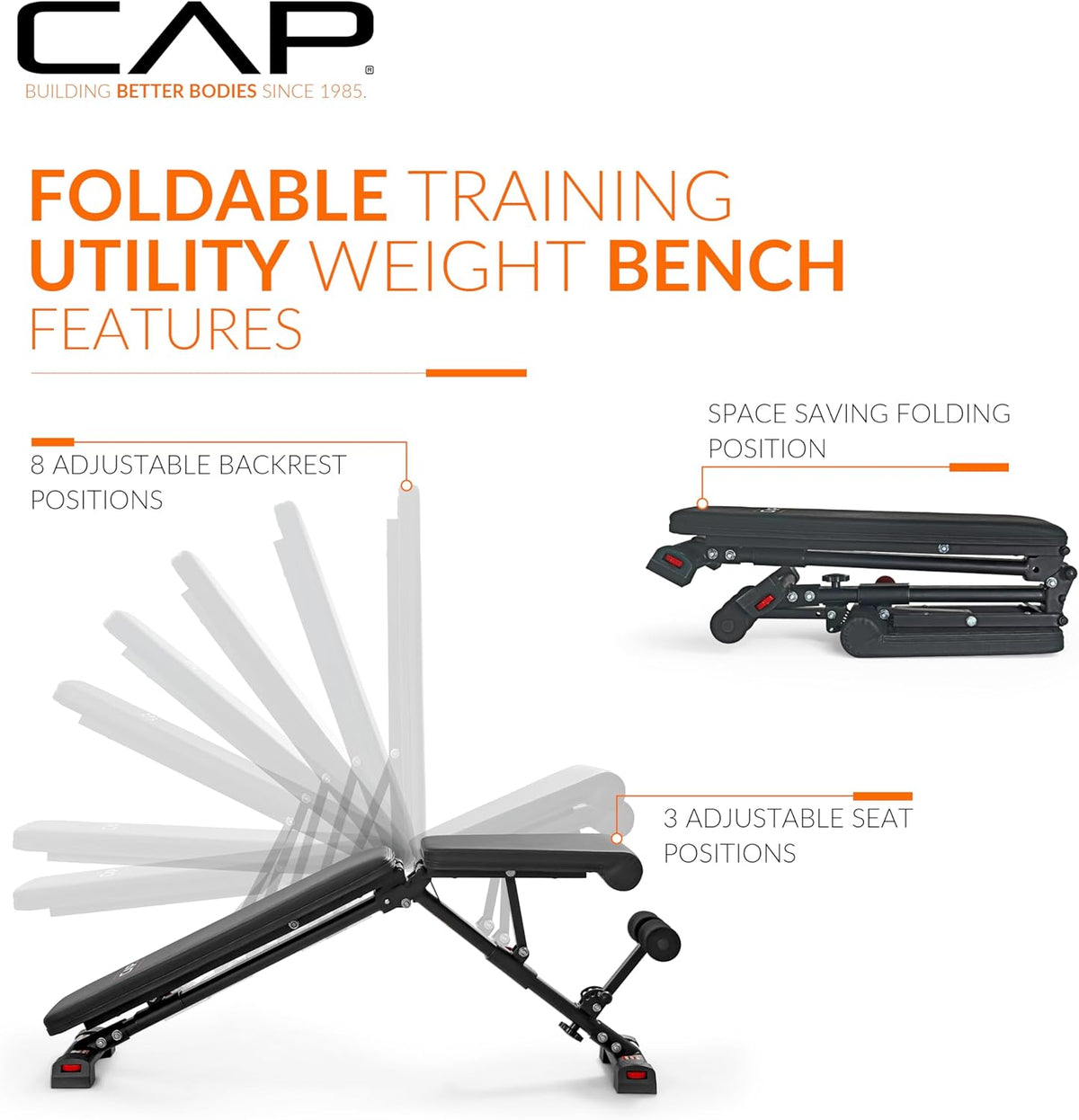 CAP Barbell Foldable Adjustable Weight Bench