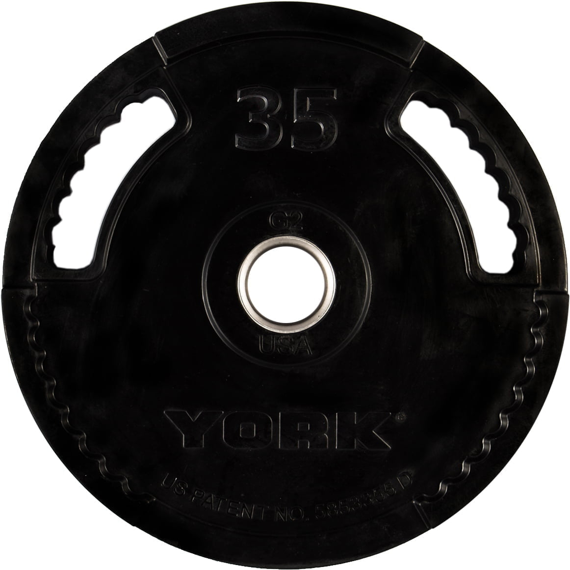 York Barbell 2″ G-2 Rubber Olympic Weight Plate