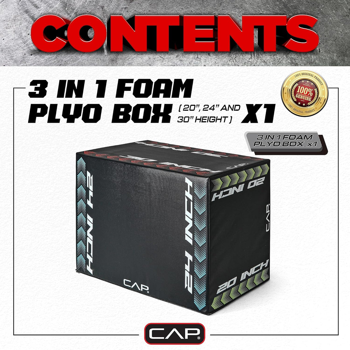 CAP Barbell 3-in-1 Foam Plyometric Box