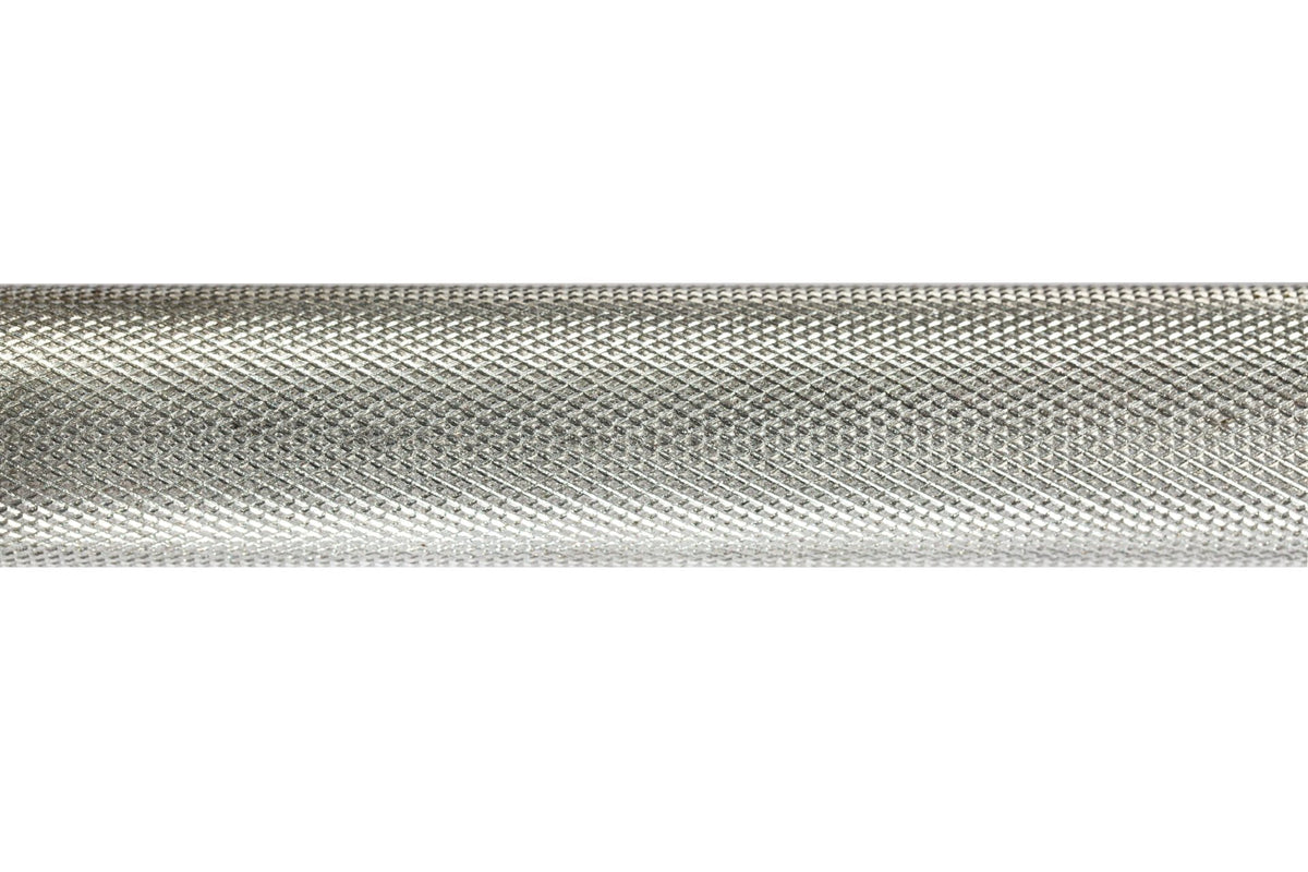 YORK 7&#39; International Chrome Olympic Bar 30mm - Chrome Knurl