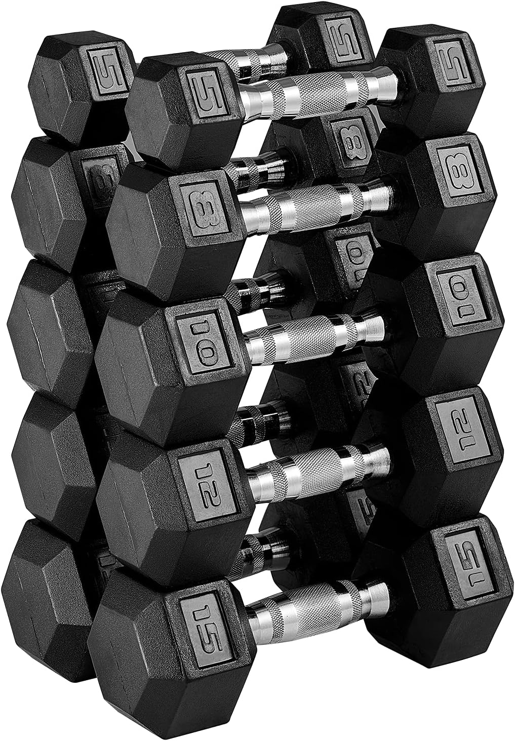 MAGMA Rubber Hex Dumbbell Sets