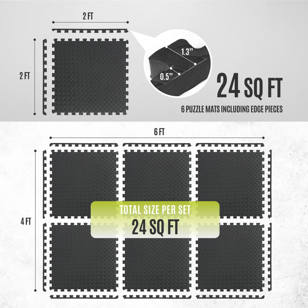 CAP Barbell Puzzle Mats (Black)