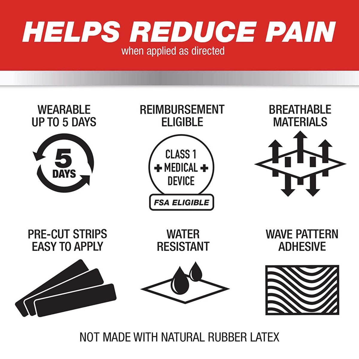 Mueller Typhoon Kinesiology Therapeutic Tape, 20 Pre-Cut I-Strips