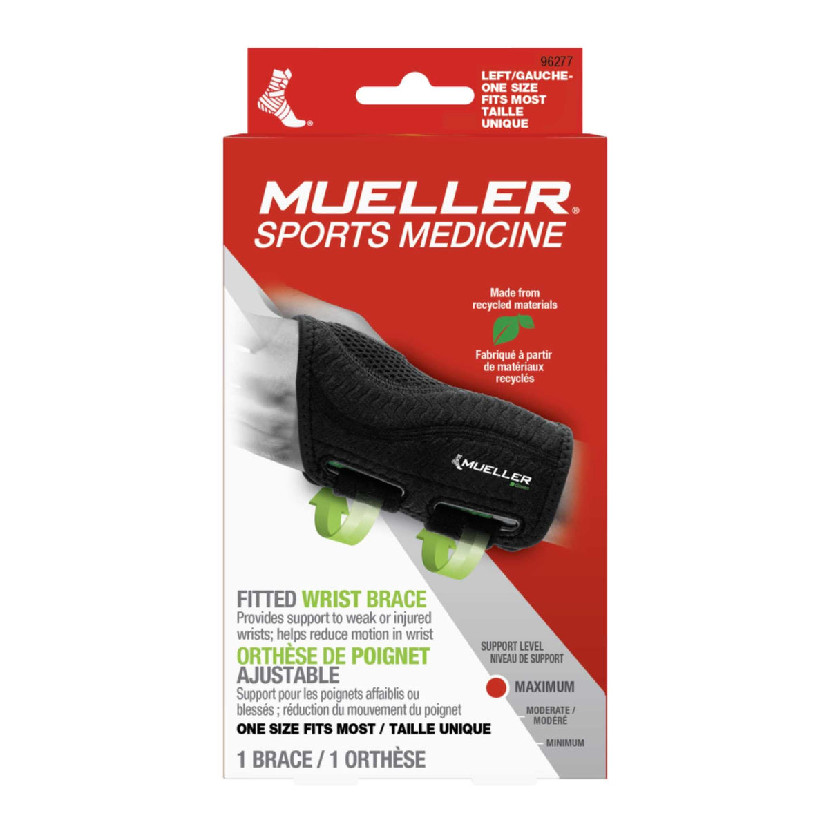 Mueller Green Fitted Wrist Brace