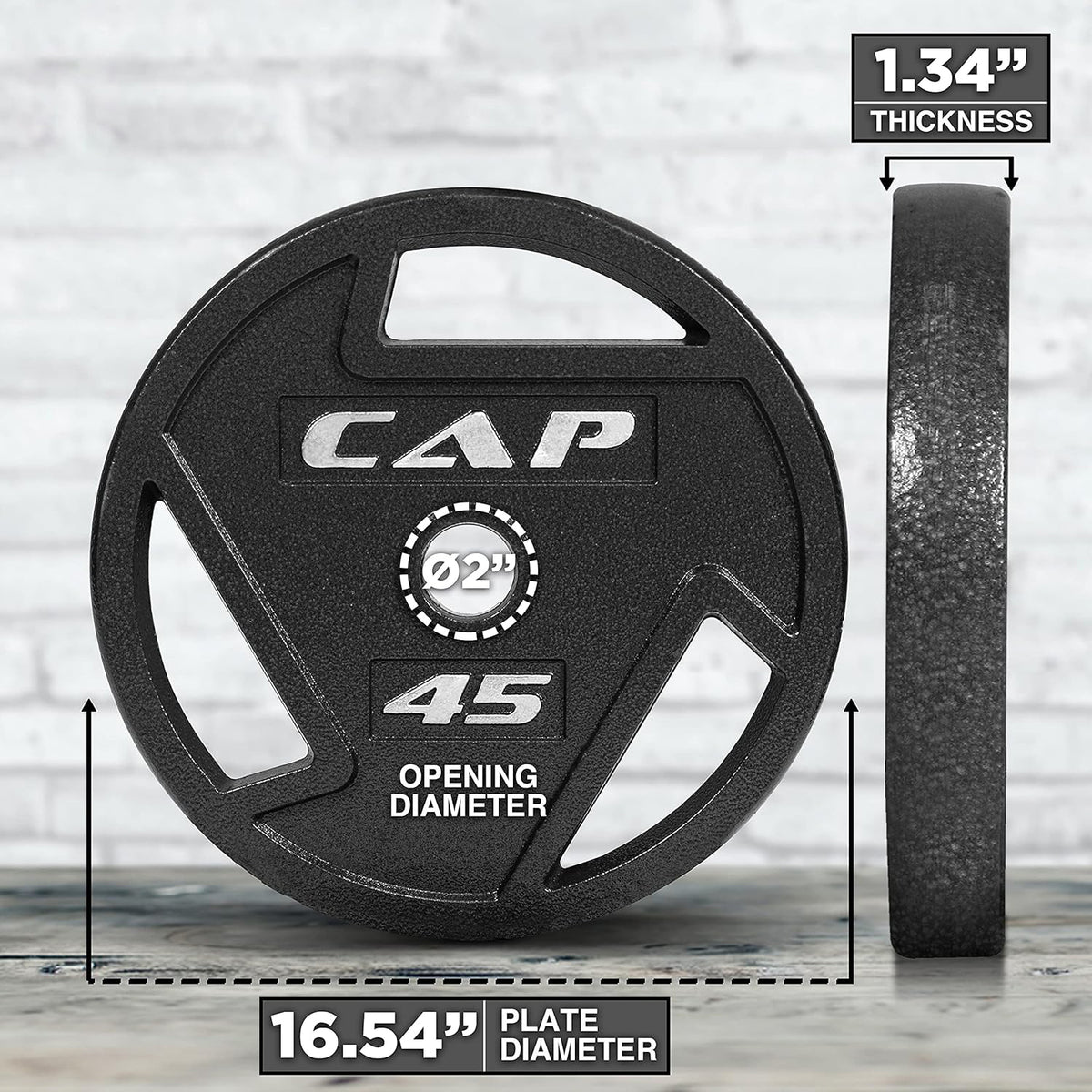 CAP Barbell Cast Iron 2-inch Olympic Grip Plates