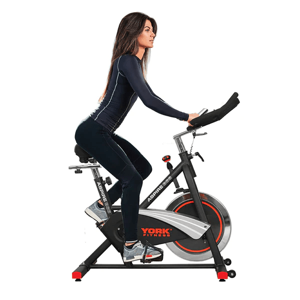 YORK Aspire 366 Spin Bike Flywheel with women