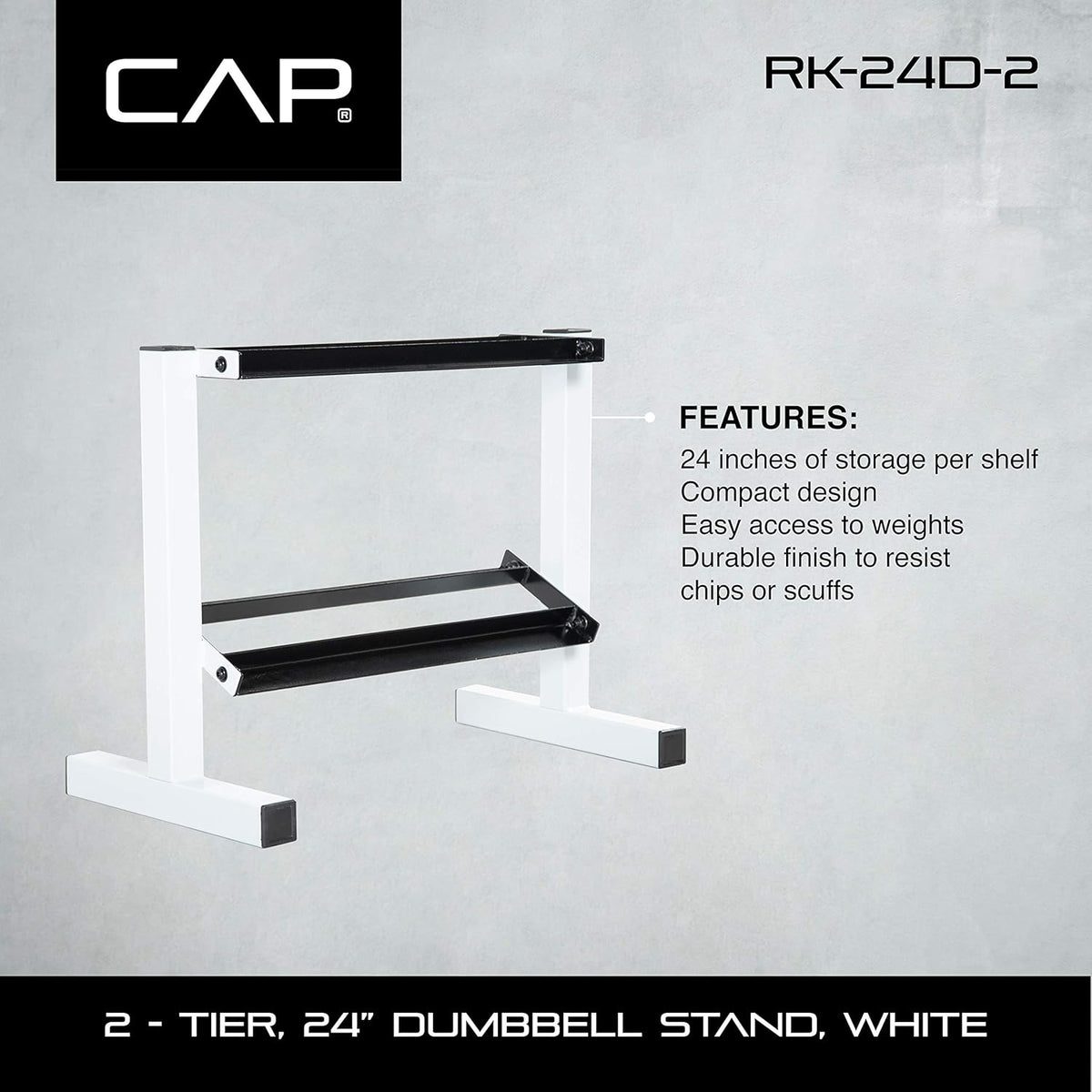CAP Barbell 2-Tier 24-Inch Dumbbell Rack