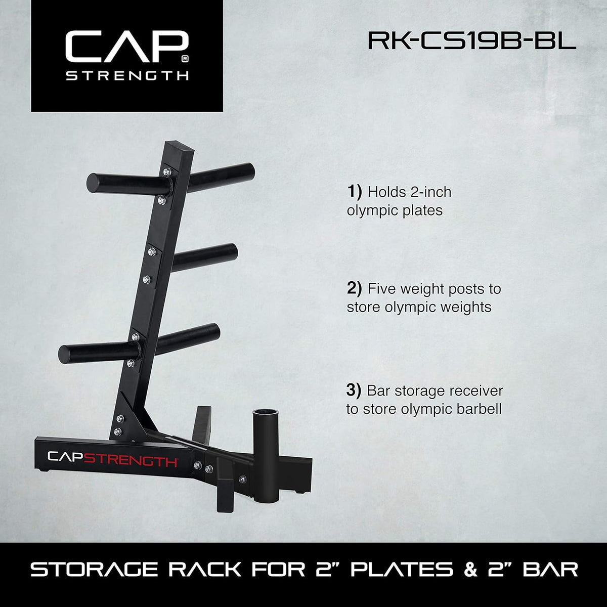 CAP Barbell Olympic Plate Tree Storage Rack