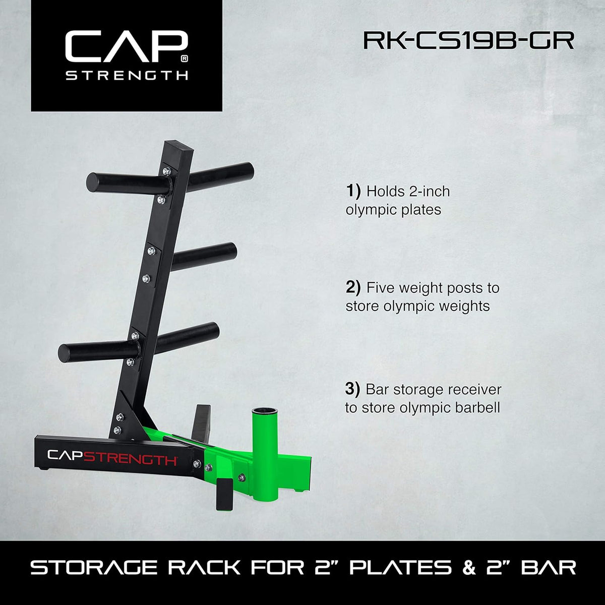 CAP Barbell Olympic Plate Tree Storage Rack