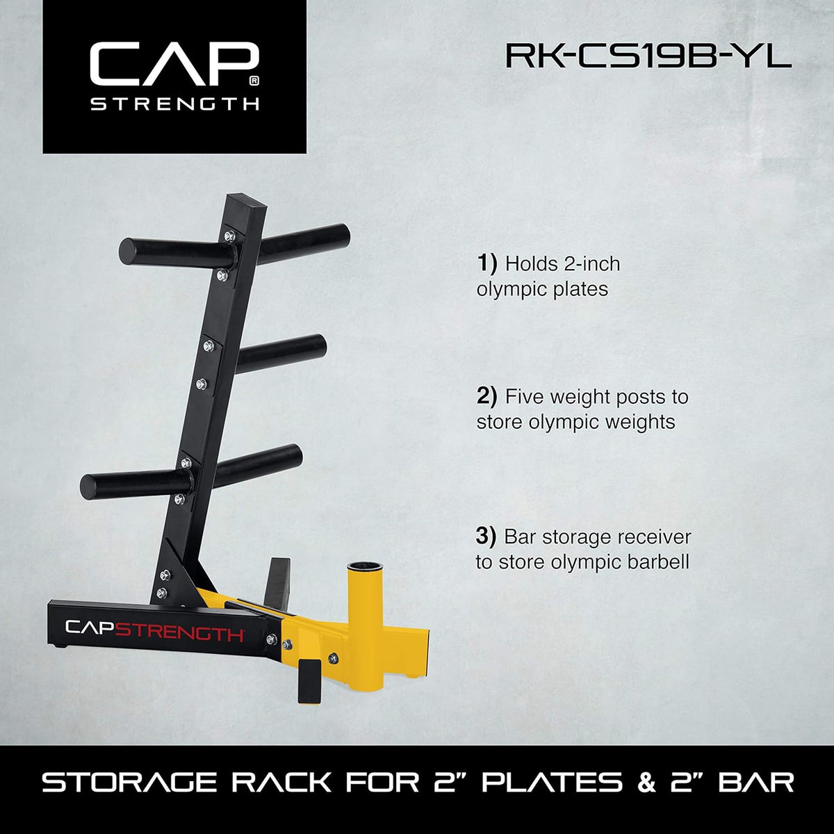 CAP Barbell Olympic Plate Tree Storage Rack