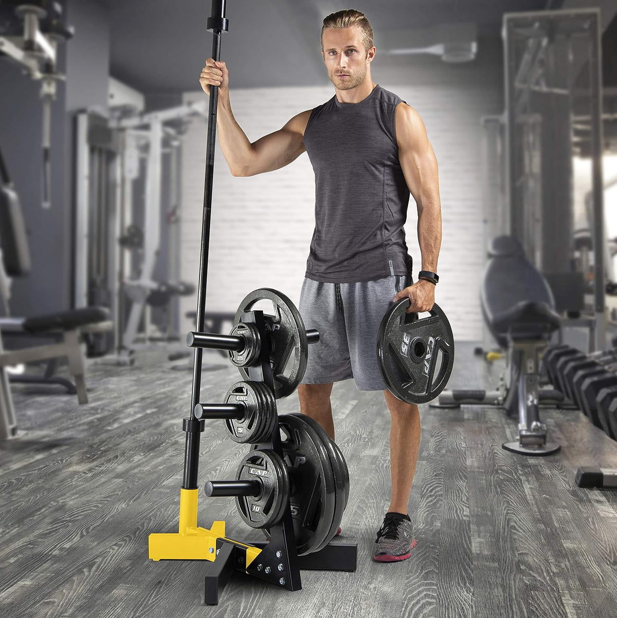 CAP Barbell Olympic Plate Tree Storage Rack