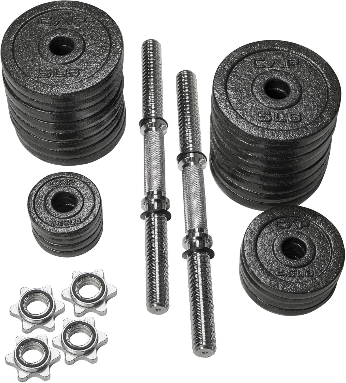 CAP Barbell Adjustable Dumbbell Weight Set, 105-lb