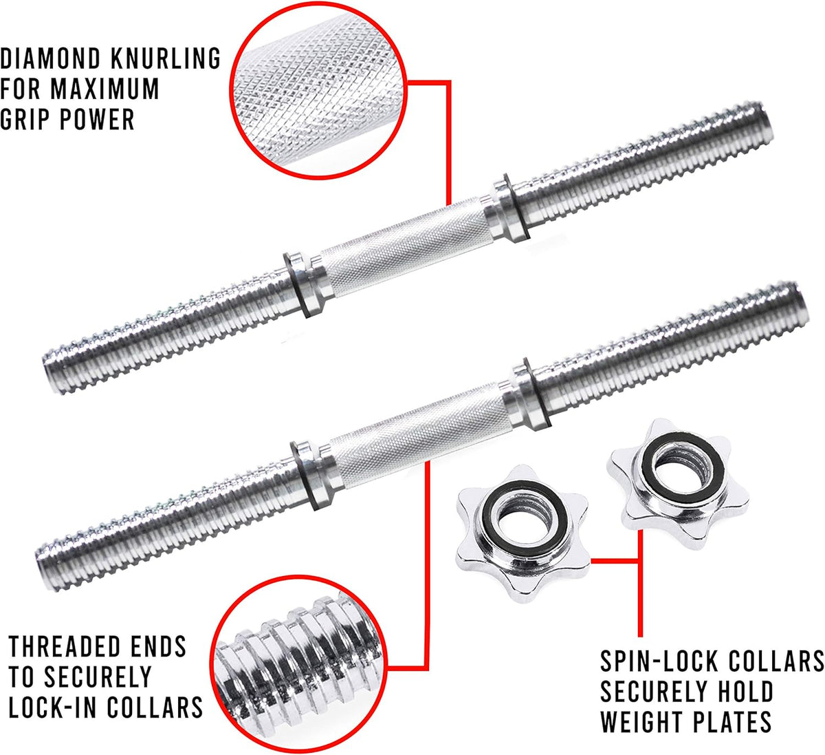 CAP Barbell Adjustable Dumbbell Weight Set, 105-lb