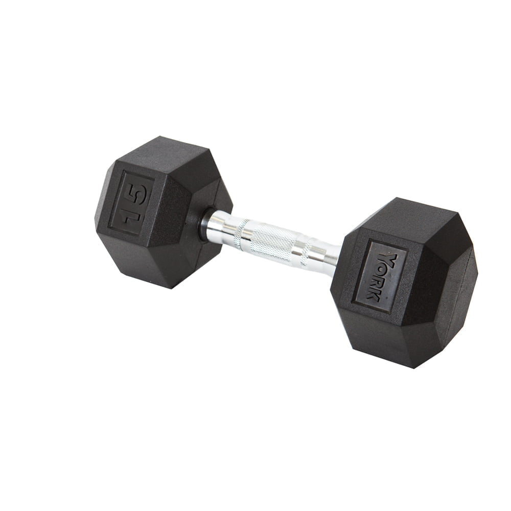 York Barbell Rubber Hex Dumbbells