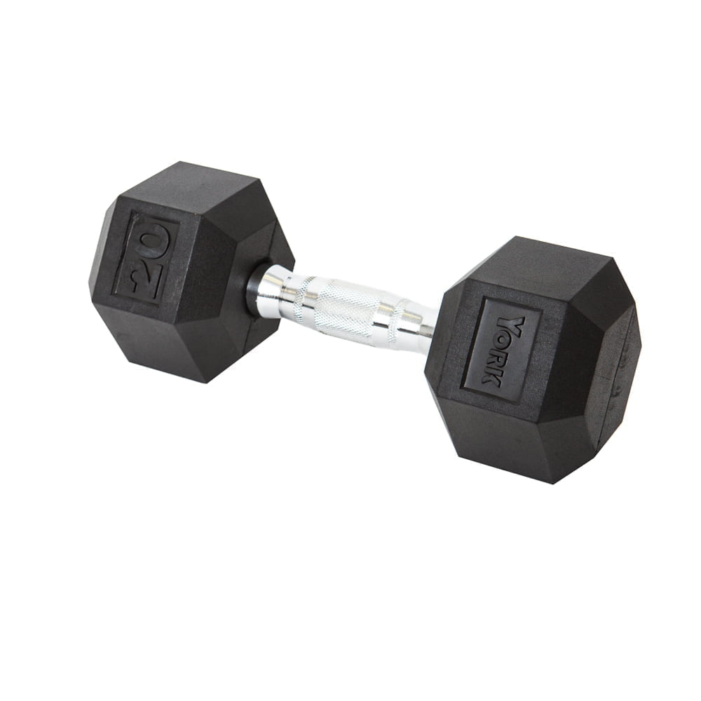 York Barbell Rubber Hex Dumbbells