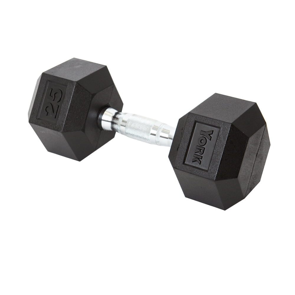 York Barbell Rubber Hex Dumbbells
