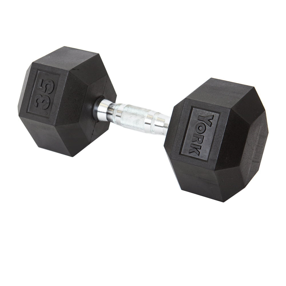 York Barbell Rubber Hex Dumbbells