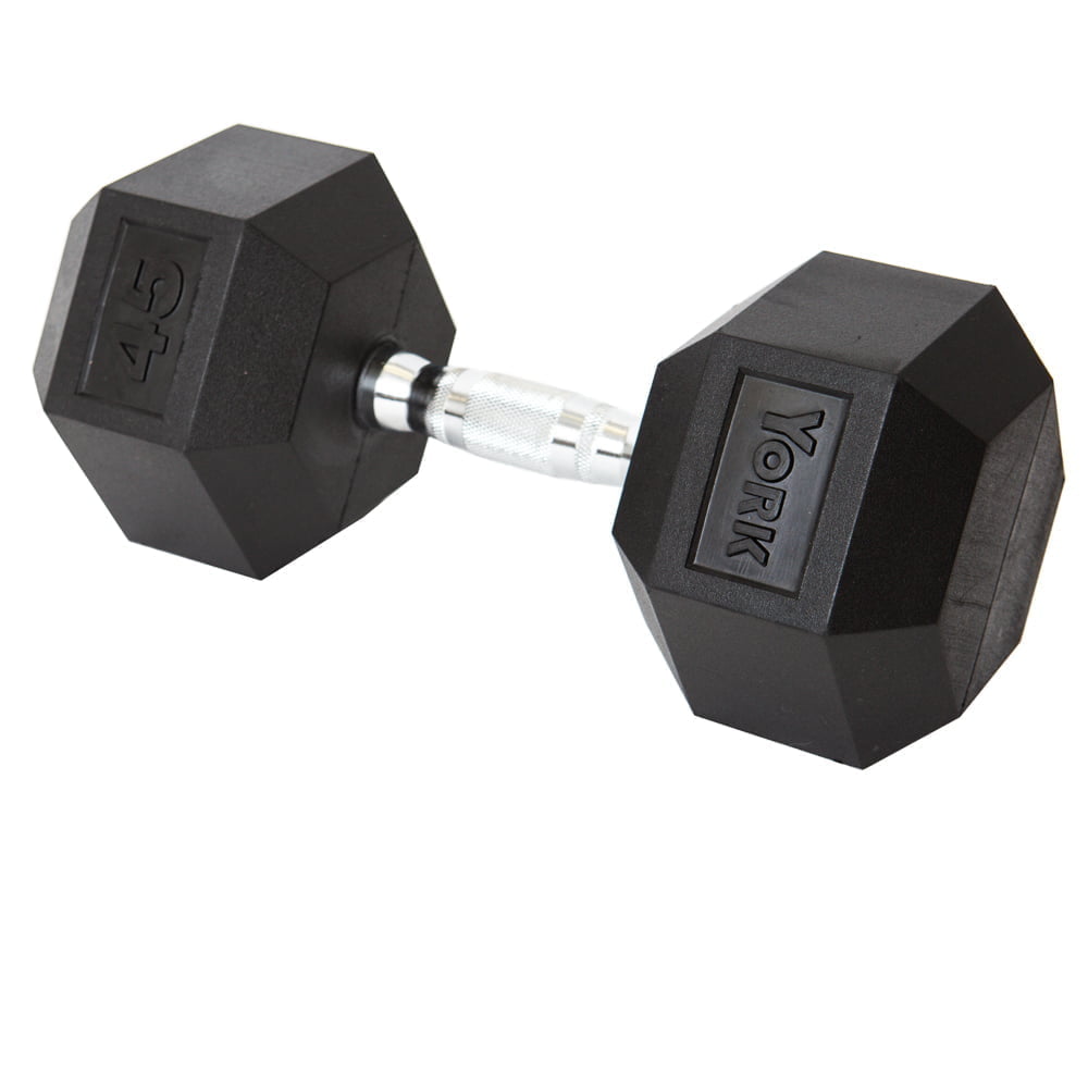 York Barbell Rubber Hex Dumbbells