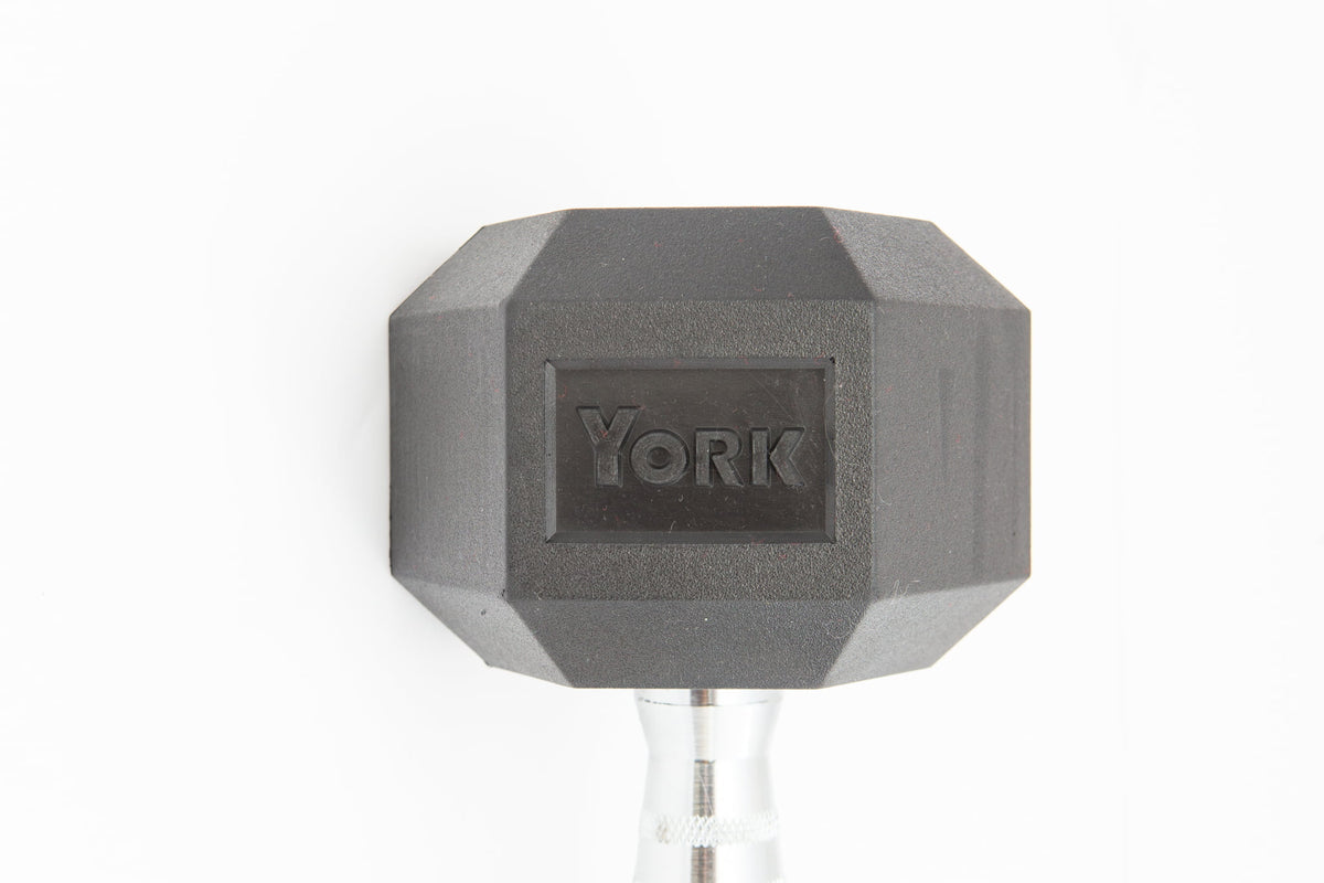 York Barbell Rubber Hex Dumbbells