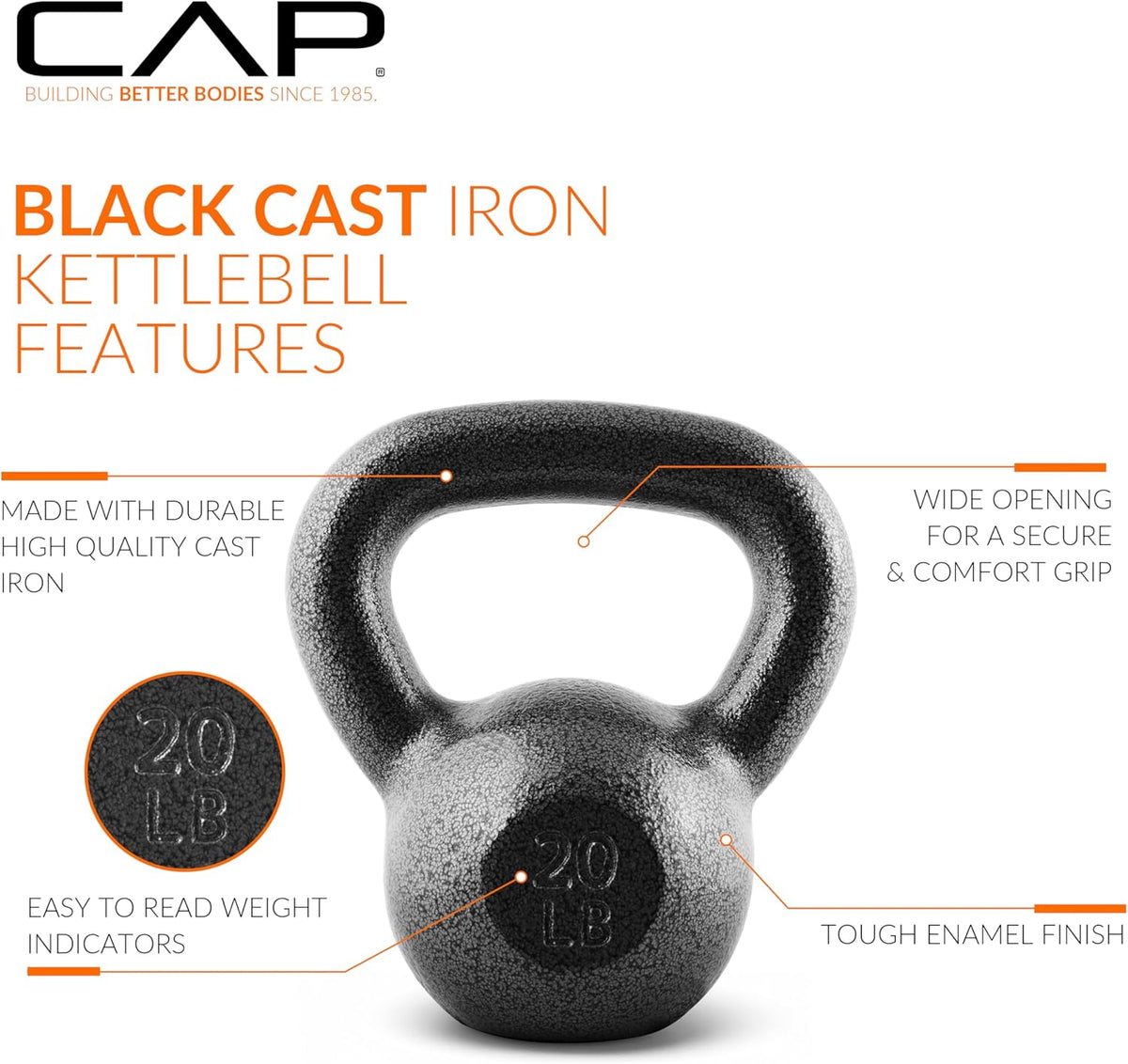 CAP Barbell Cast Iron Kettlebells