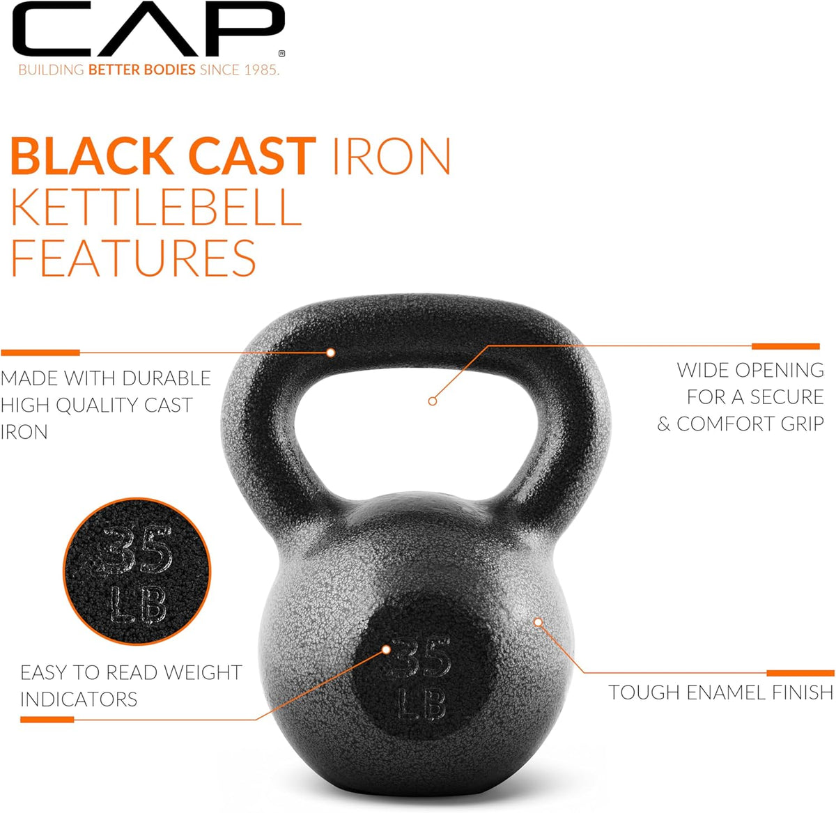 CAP Barbell Cast Iron Kettlebells