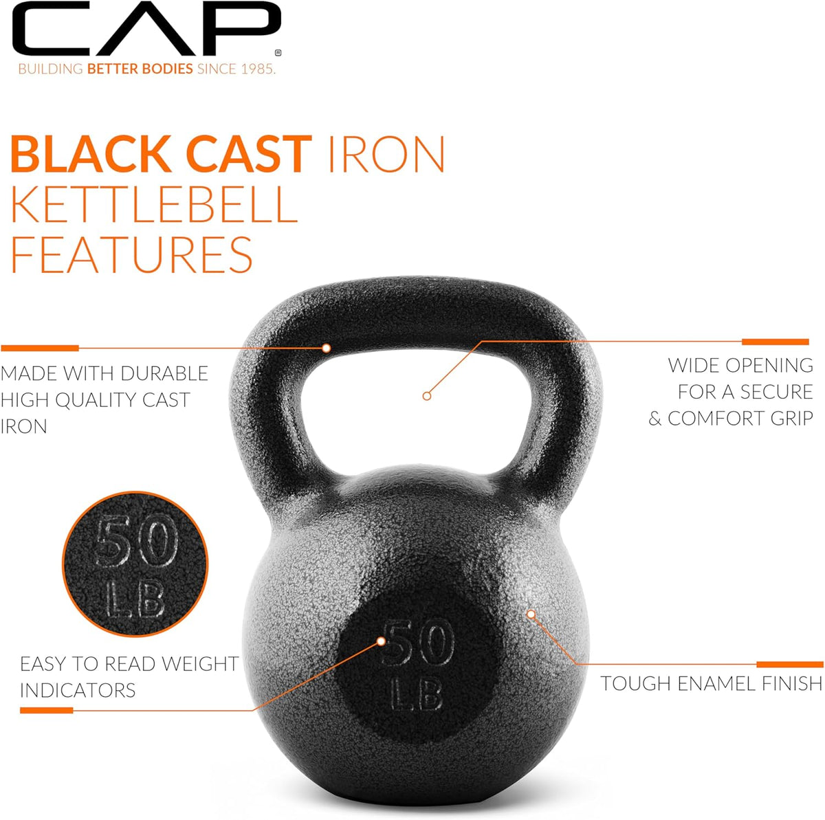 CAP Barbell Cast Iron Kettlebells