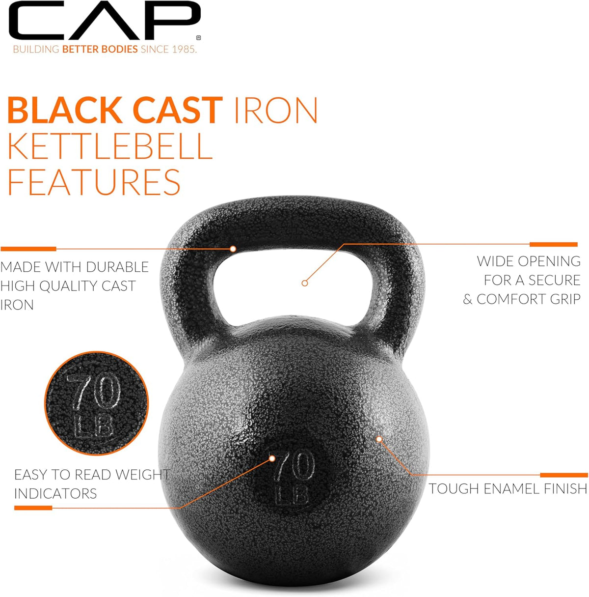CAP Barbell Cast Iron Kettlebells