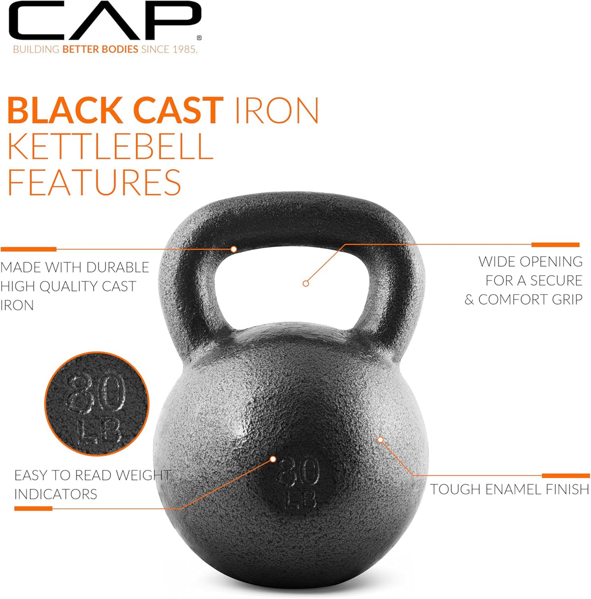 CAP Barbell Cast Iron Kettlebells