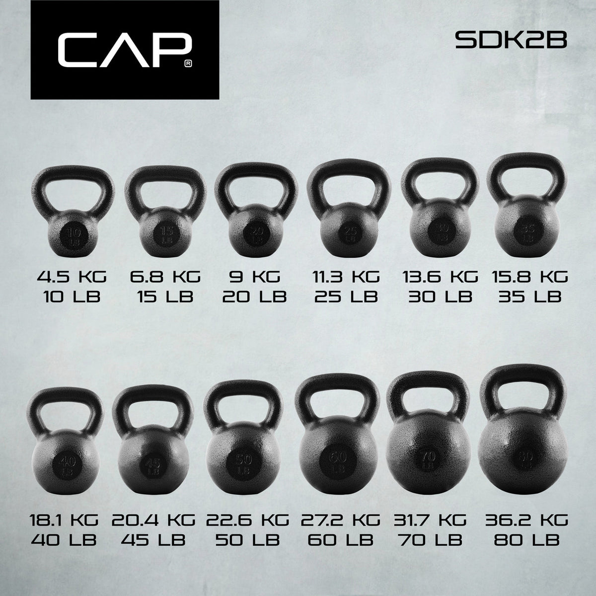 CAP Barbell Cast Iron Kettlebells
